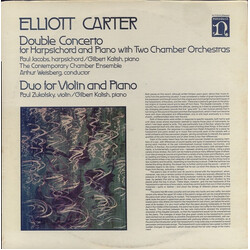 Elliott Carter Double Concerto For Harpsichord And Piano With Two Chamber Orchestras / Duo For Violin And Piano Vinyl LP USED