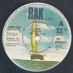 Hot Chocolate Man To Man USED VINYL 7INCH 45 RPM SINGLE PROMO