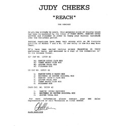 Judy Cheeks Reach USED VINYL 12INCH 33 S RPM WHITE LABEL PROMO