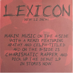 Lexicon (3) Makin' Music Vinyl 12" USED