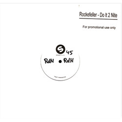 Rockefeller Do It 2 Nite USED VINYL 12INCH WHITE LABEL