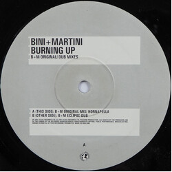 Bini & Martini Burning Up USED VINYL 12INCH