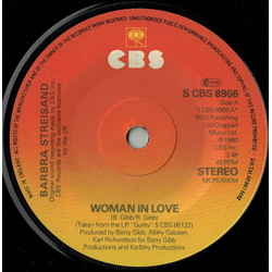 Barbra Streisand Woman In Love Vinyl 7" USED