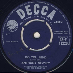 Anthony Newley Do You Mind Vinyl 7" USED