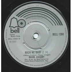 David Cassidy Rock Me Baby USED VINYL 7INCH 45 RPM SINGLE