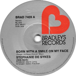 Stephanie De-Sykes / Rain (17) Born With A Smile On My Face Vinyl 7" USED