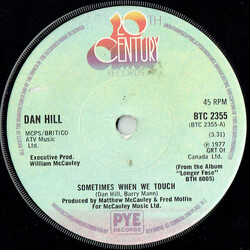 Dan Hill Sometimes When We Touch USED VINYL 7INCH 45 RPM SINGLE