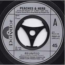 Peaches & Herb Reunited Vinyl 7" USED