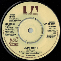 Electric Light Orchestra Livin' Thing Vinyl 7" USED
