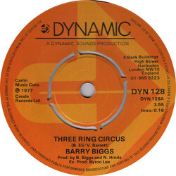 Barry Biggs Three Ring Circus USED VINYL 7INCH 45 RPM SINGLE