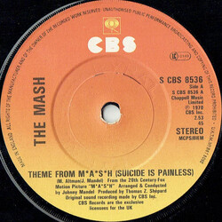 The Mash Theme From M*A*S*H (Suicide Is Painless) USED VINYL 7INCH 45 RPM SINGLE REISSUE STEREO