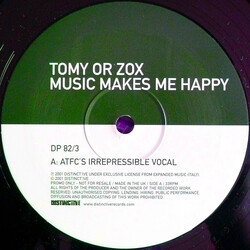 Tomy Or Zox Music Makes Me Happy VINYL 12" USED