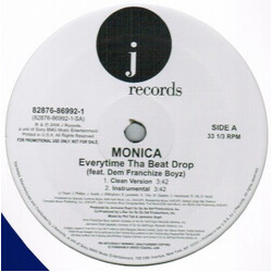Monica / Dem Franchize Boyz Everytime Tha Beat Drop USED VINYL 12INCH 33 S RPM PROMO