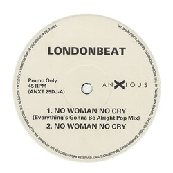 Londonbeat No Woman No Cry USED VINYL 12INCH 45 RPM PROMO