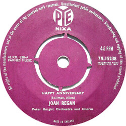 Joan Regan Happy Anniversary USED VINYL 7INCH 45 RPM SINGLE