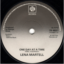 Lena Martell One Day At A Time Vinyl 7" USED