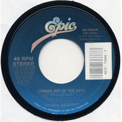 Gloria Estefan Coming Out Of The Dark Vinyl 7" USED