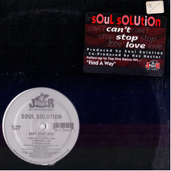 Soul Solution Can't Stop Love VINYL 12" USED