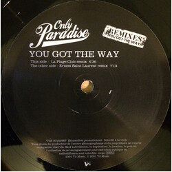 Only Paradise You Got The Way USED VINYL 12INCH PROMO