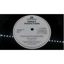 Sweet Addiction Enough Is Enough USED VINYL 12INCH 45 RPM PROMO