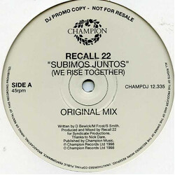 Recall 22 Subimos Juntos (We Rise Together) USED VINYL 12INCH 45 RPM PROMO