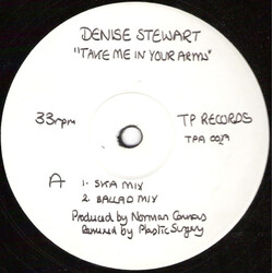 Denise Stewart Take Me In Your Arms USED VINYL 12INCH 33 S RPM WHITE LABEL