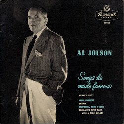 Al Jolson Songs He Made Famous Vol.1, Part 1 Vinyl 7" USED