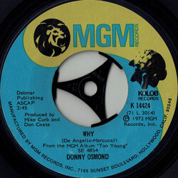Donny Osmond Why / Lonely Boy Vinyl 7" USED