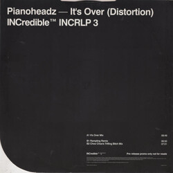 The Pianoheadz It's Over (Distortion) VINYL 12" USED