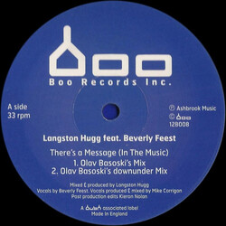 Langston Hugg / Beverly Feest There's A Message (In The Music) VINYL 12" USED