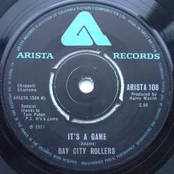 Bay City Rollers It's A Game USED VINYL 7INCH 45 RPM SINGLE
