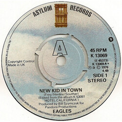 Eagles New Kid In Town USED VINYL 7INCH 45 RPM SINGLE