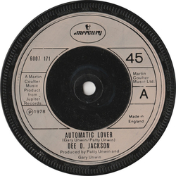 Dee D. Jackson Automatic Lover Vinyl 7" USED