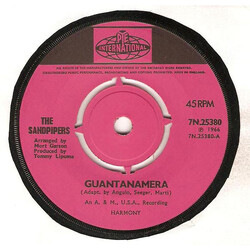 The Sandpipers Guantanamera / What Makes You Dream, Pretty Girl? USED VINYL 7INCH SINGLE 45 RPM