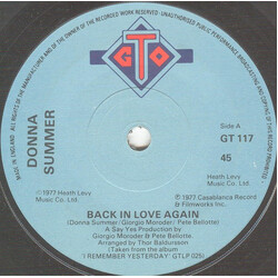 Donna Summer Back In Love Again USED VINYL 7INCH 45 RPM