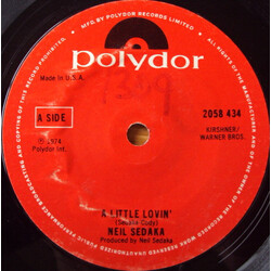 Neil Sedaka A Little Lovin' USED VINYL 7INCH 45 RPM SINGLE STYRENE