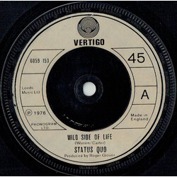 Status Quo Wild Side Of Life USED VINYL 7INCH SINGLE 45 RPM