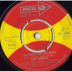 Tony Christie I Did What I Did For Maria VINYL 7" USED