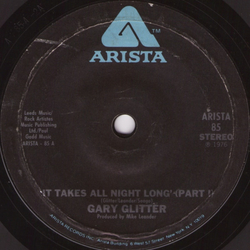 Gary Glitter It Takes All Night Long Vinyl 7" USED