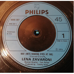 Lena Zavaroni Ma! (He's Making Eyes At Me) USED VINYL 7INCH 45 RPM