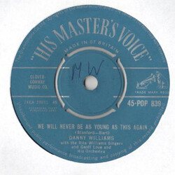 Danny Williams We Will Never Be As Young As This Again / Passing Breeze USED VINYL 7INCH 45 RPM