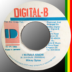 Mikey Spice I Wanna Know USED VINYL 7INCH 45 RPM