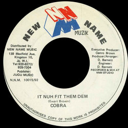Mad Cobra It Nuh Fit Dem USED VINYL 7INCH 45 RPM