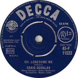 Craig Douglas (2) Oh, Lonesome Me Vinyl 7" USED