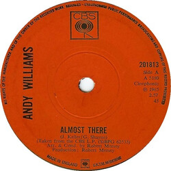 Andy Williams Almost There USED VINYL 7INCH 45 RPM SINGLE