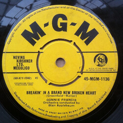 Connie Francis Breakin' In A Brand New Broken Heart USED VINYL 7INCH 45 RPM SINGLE