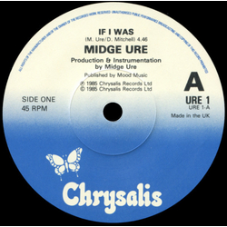 Midge Ure If I Was Vinyl 7" USED