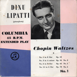 Dinu Lipatti Chopin Waltzes (No. 1) Vinyl 7" USED