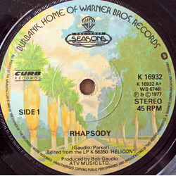 The Four Seasons Rhapsody USED VINYL 7INCH SINGLE 45 RPM