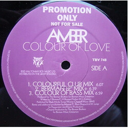 Amber Colour Of Love USED VINYL 12INCH 33 S RPM PROMO
